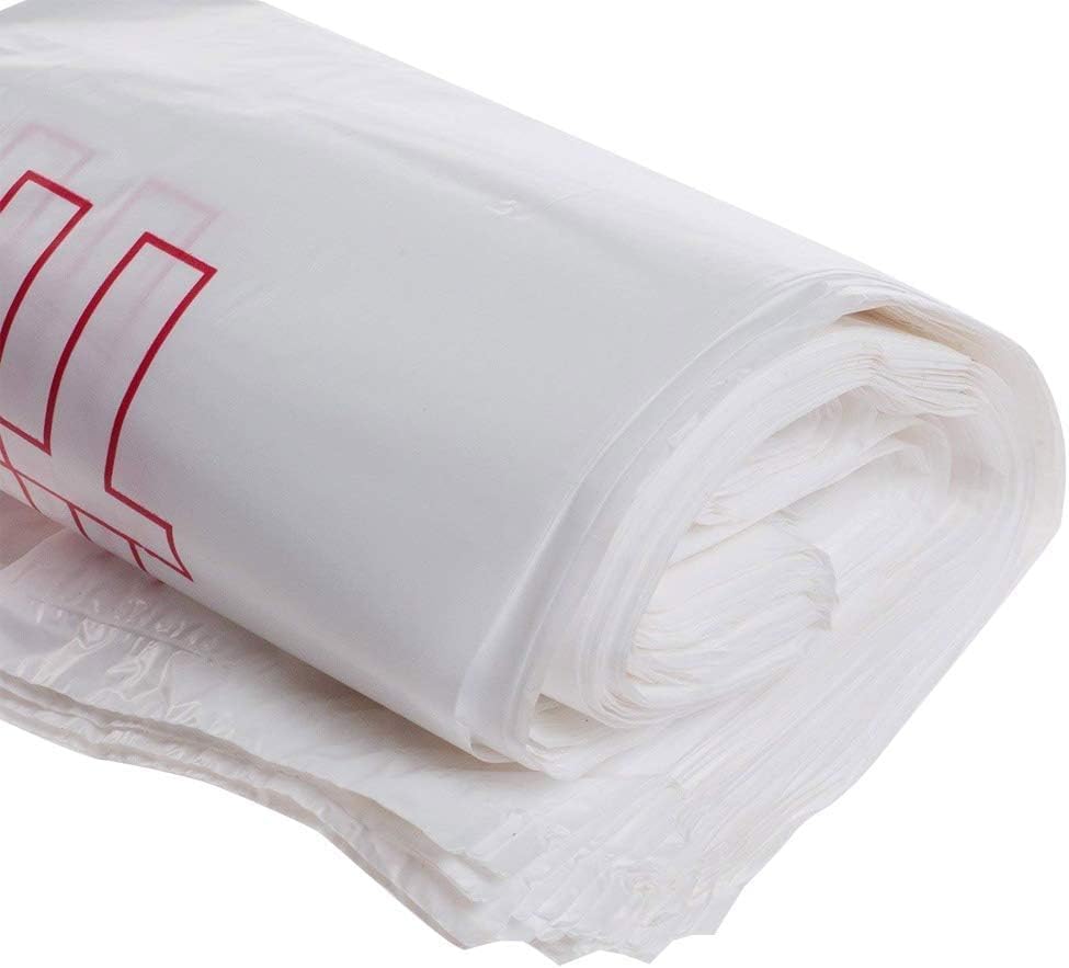 TashiBox 1000 Ct plastic bags/Shopping Bags/Thank You Bags/Reusable and Disposable Grocery Bags - Measures 11.5" X 6.25" X 21", 15mic, 0.6 Mil