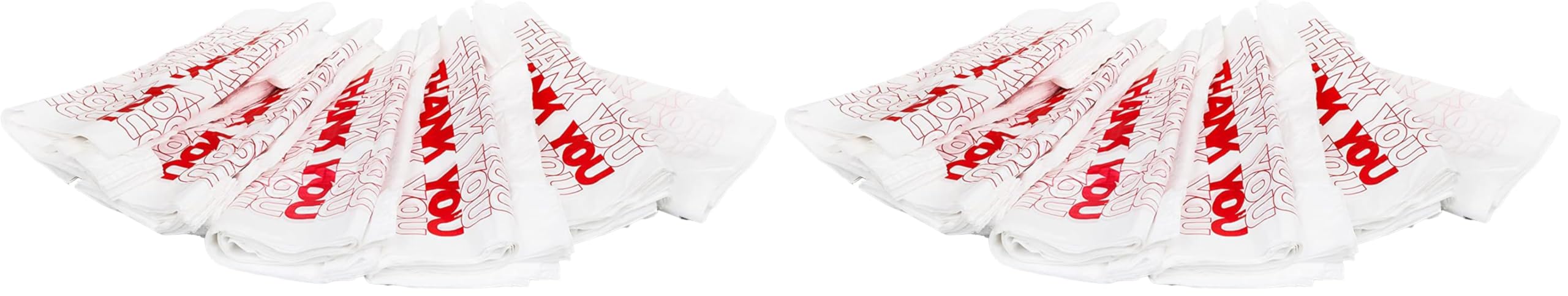 TashiBox 1000 Ct plastic bags/Shopping Bags/Thank You Bags/Reusable and Disposable Grocery Bags - Measures 11.5" X 6.25" X 21", 15mic, 0.6 Mil