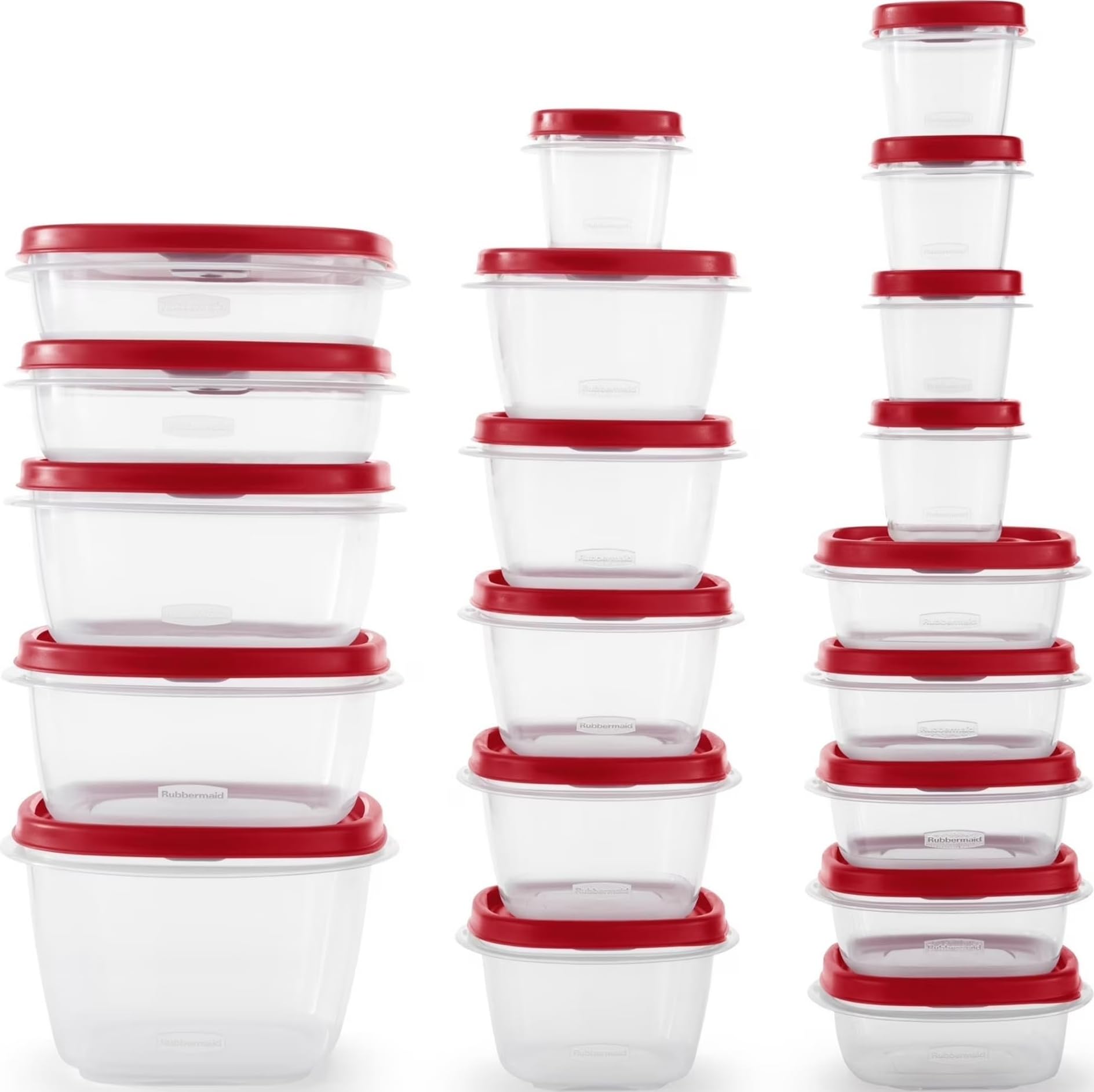 Rubbermaid EasyStore Large Containers, 18-Piece Set, Food Storage Containers with Lids