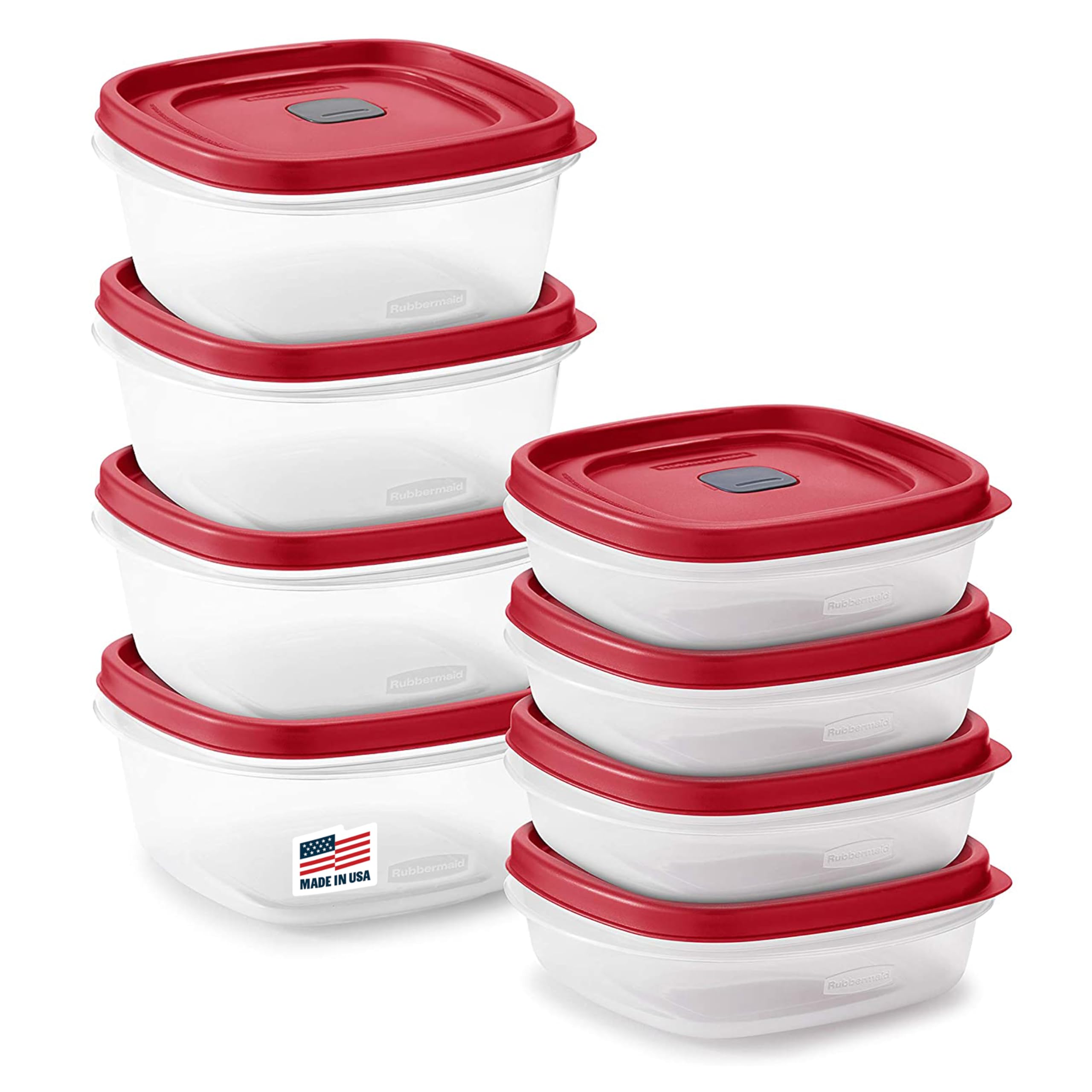 Rubbermaid EasyStore Large Containers, 18-Piece Set, Food Storage Containers with Lids