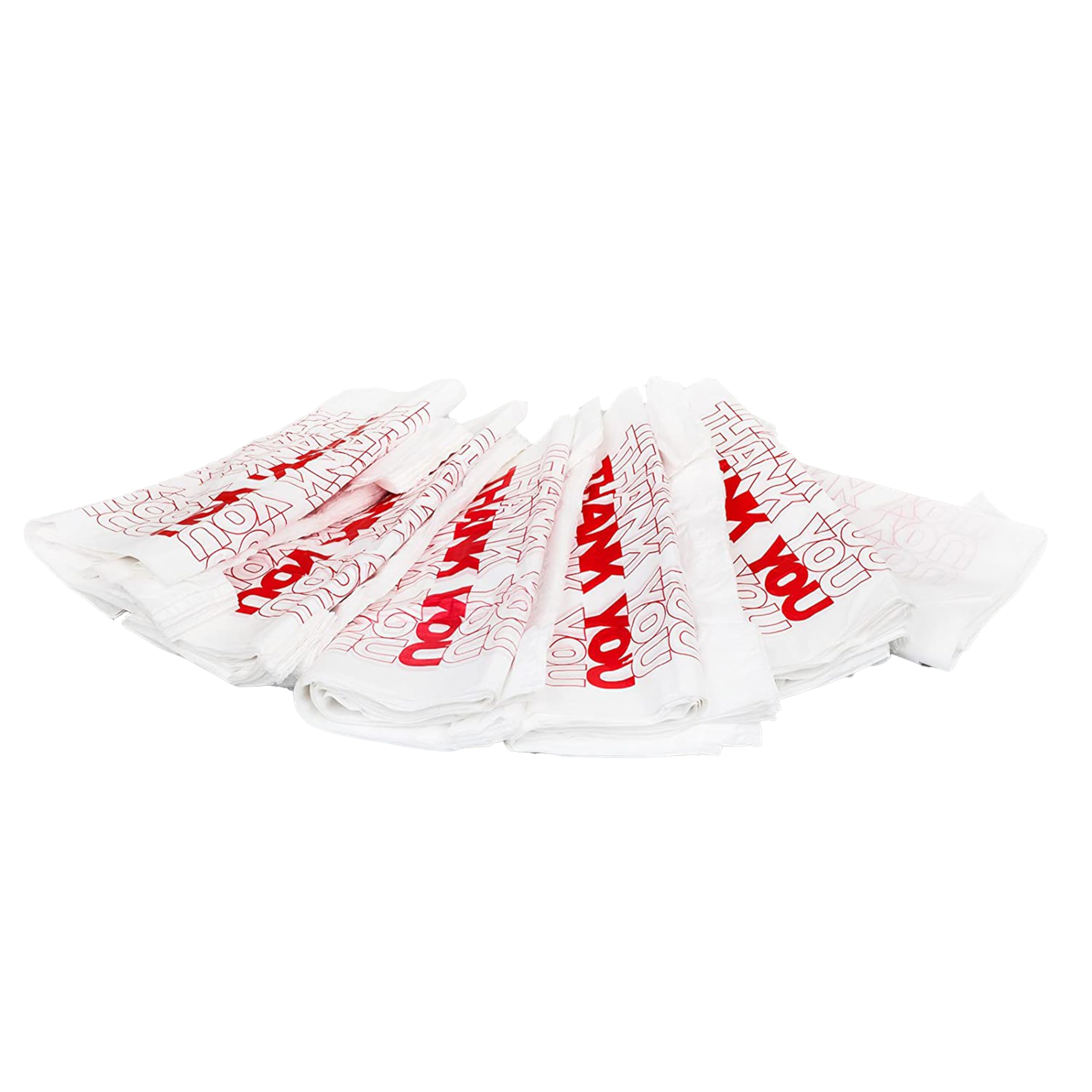 TashiBox 1000 Ct plastic bags/Shopping Bags/Thank You Bags/Reusable and Disposable Grocery Bags - Measures 11.5" X 6.25" X 21", 15mic, 0.6 Mil