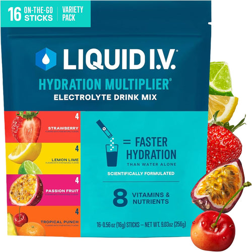 Liquid I.V. Electrolyte Powder, Signature Variety Pack, 16 Count