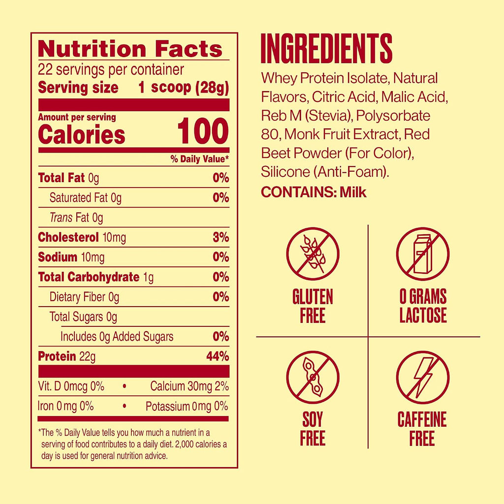 SEEQ Clear Protein Powder - Strawberry Lemonade - 22 Servings - 22g Clear Whey Protein Isolate - Zero Sugar - 0g Lactose - Allergen Friendly - GLP1 Support - Bone Health - Muscle Post Workout Recovery