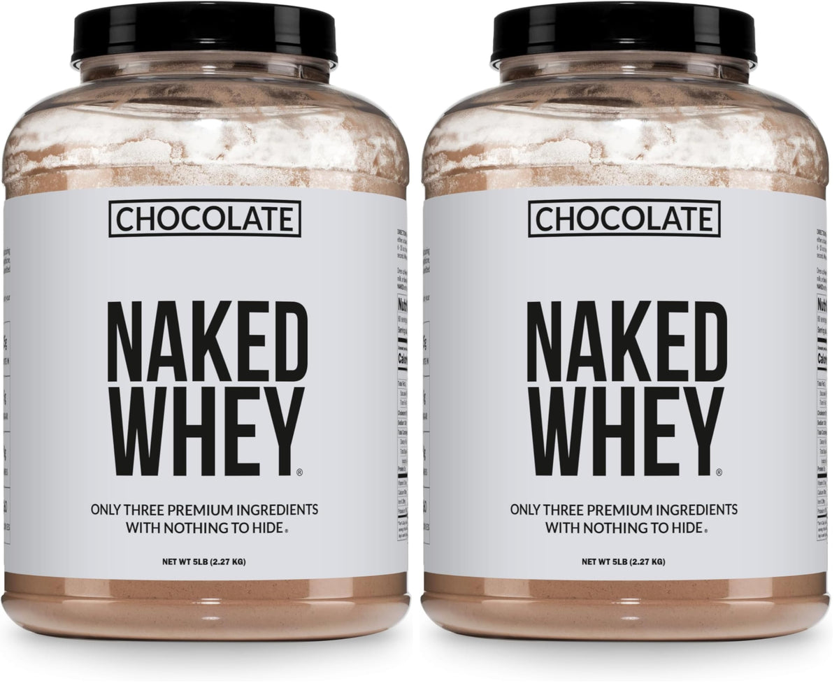 NAKED Vanilla Whey Protein Powder - All Natural Grass Fed Whey Protein Powder, Vanilla Flavor, Organic Coconut Sugar, 5Lb Bulk, NSF Certified, GMO-Free, Soy Free, Gluten Free - 61 Servings