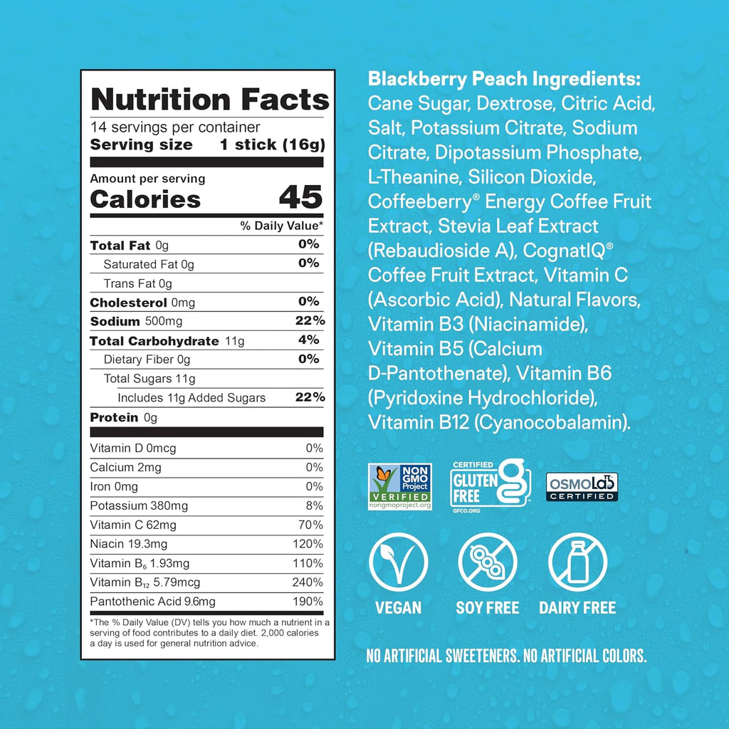 Liquid I.V.® Hydration Multiplier - Energy BlackBerry Peach + Immune Support Tangerine - 2 Pack (14 Servings)